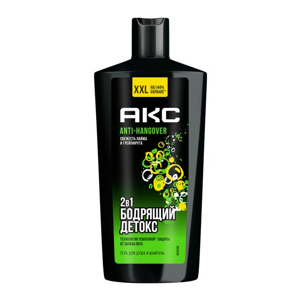 

Гель для душа и шампунь Axe Anti Hangover с пребиотиками и увлажняющими ингредиентами 610 мл