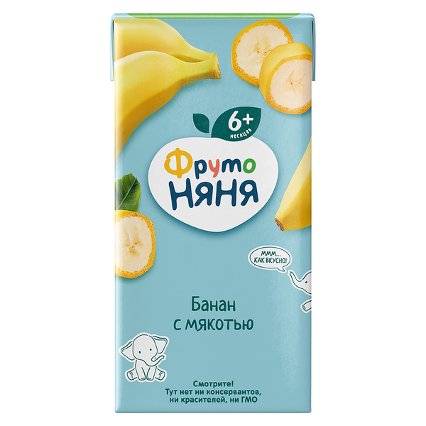 Нектар ФрутоНяня банан с мякотью 200 мл 