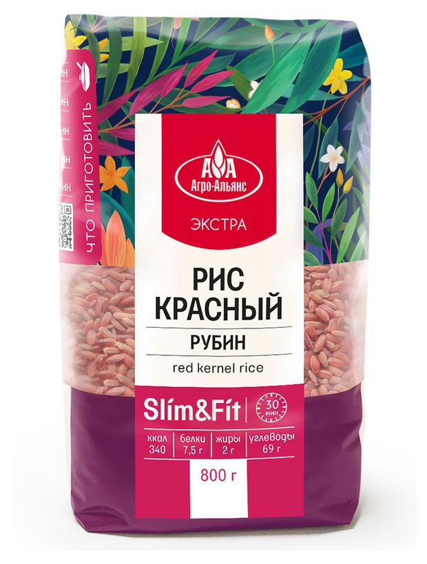 

Рис Агро Альянс Экстра Рубин красный длиннозерный, 800 г