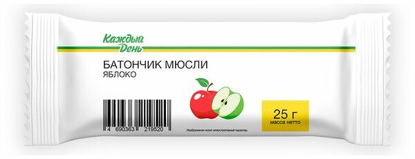 Батончик мюсли Каждый день с яблоком