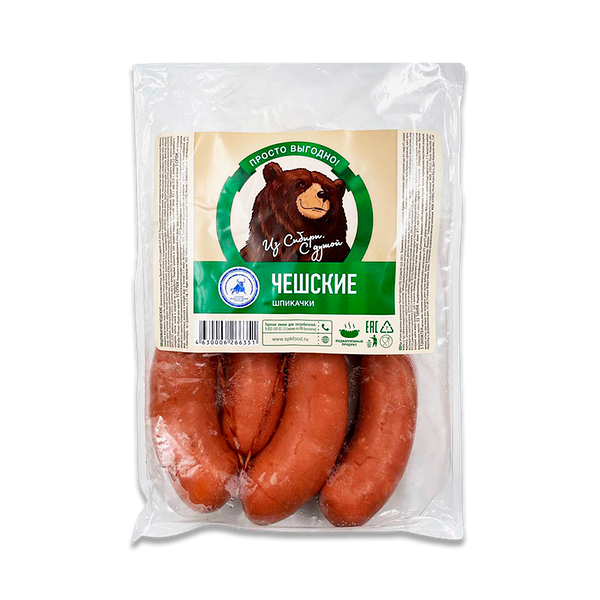 Шпикачки СПК Чешские дымки со свининой кг