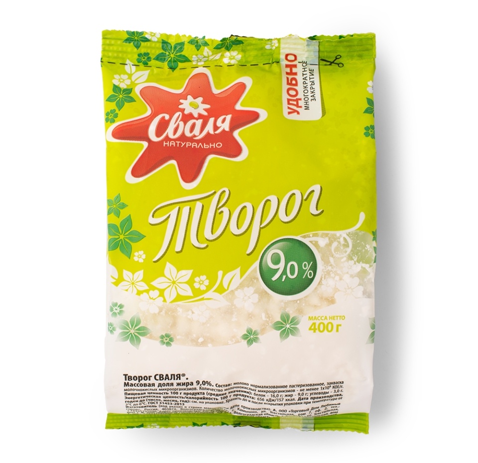 

Творог Сваля рассыпчатый 9%, 400 г