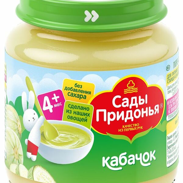 Пюре овощное Сады Придонья Кабачок с 4 месяцев 120 г