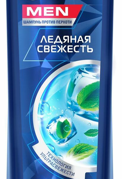 Шампунь против перхоти Clear Men Ледяная свежесть с ментолом, 400 мл