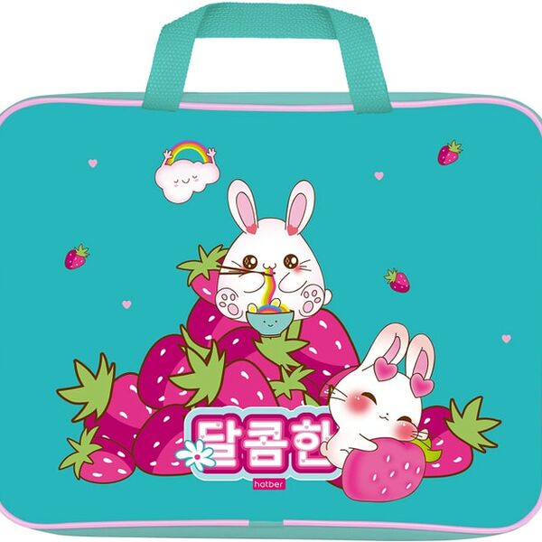 Сумка для тетрадей Hatber Зайки на полянке А4 35*26.5*7.5см