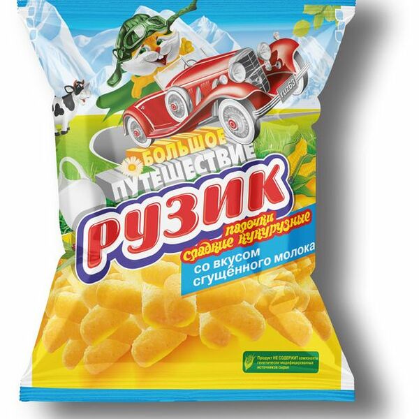 Палочки кукурузные с вареной сгущенкой Рузик 90 г