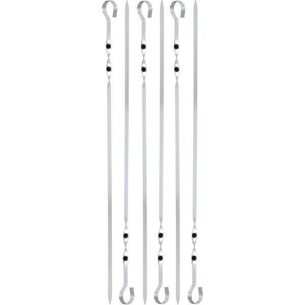 Набор шампуров ECOS ND-301D, 45x1x0,15 см, форма прямая, хром