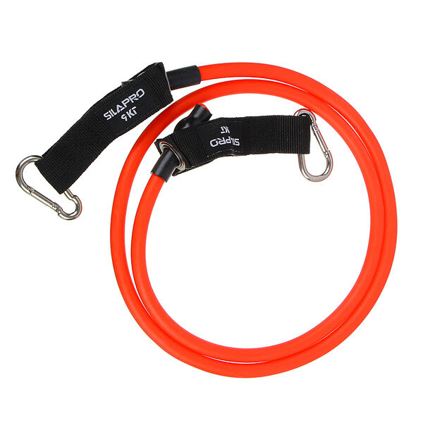 Silapro эспандер трубчатый с карабинами, нагрузка до 9 кг, 120см, тре