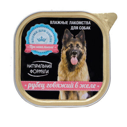 Влажный корм для собак в ламистерах Натуральная Формула, рубец говяжий в желе, 300 г