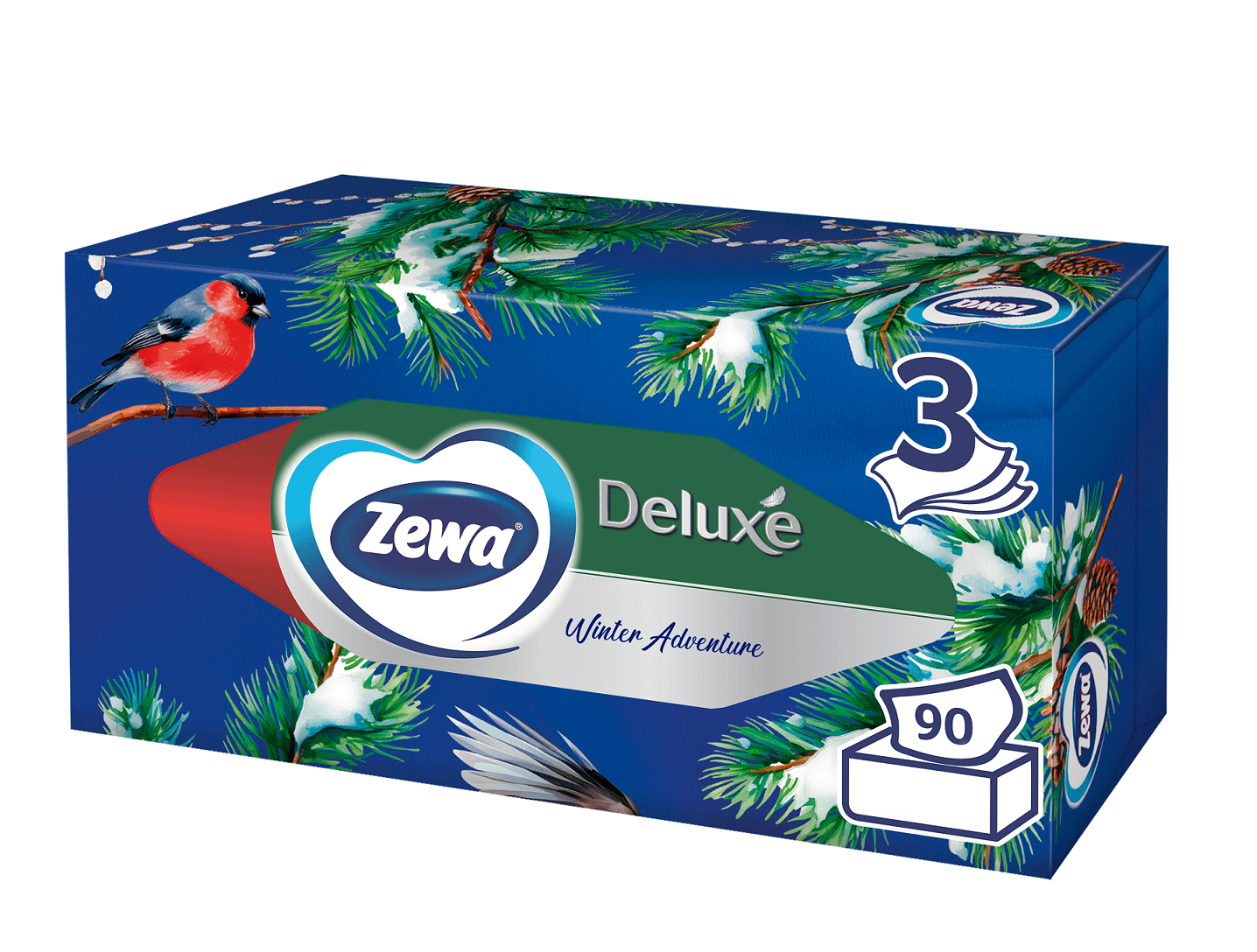 

Салфетки бумажные Zewa Deluxe Design 3 слоя 90 шт дизайн в ассортименте