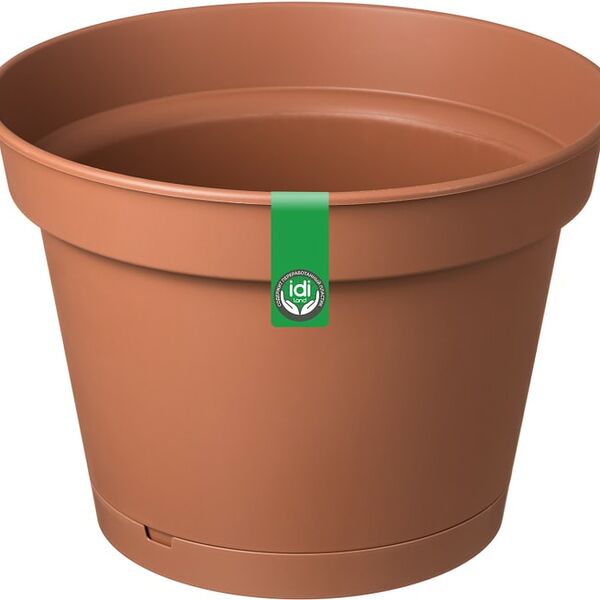 Горшок для цветов IdiLand Mint с поддоном терракотовый d-380мм 20л