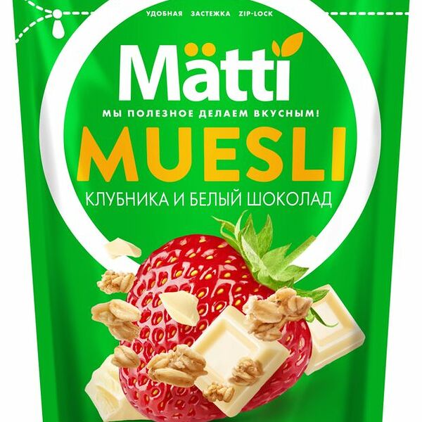 Мюсли Matti Muesli Клубника и белый шоколад 250 г