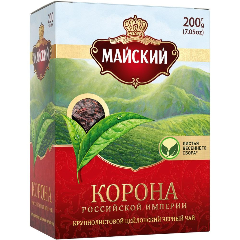 

Чай черный Майский Корона Российской Империи листовой 200 г