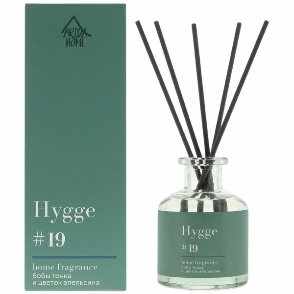 Аромат Arida Home Hygge #19 Бобы тонка и цветок апельсина для дома, 50 мл