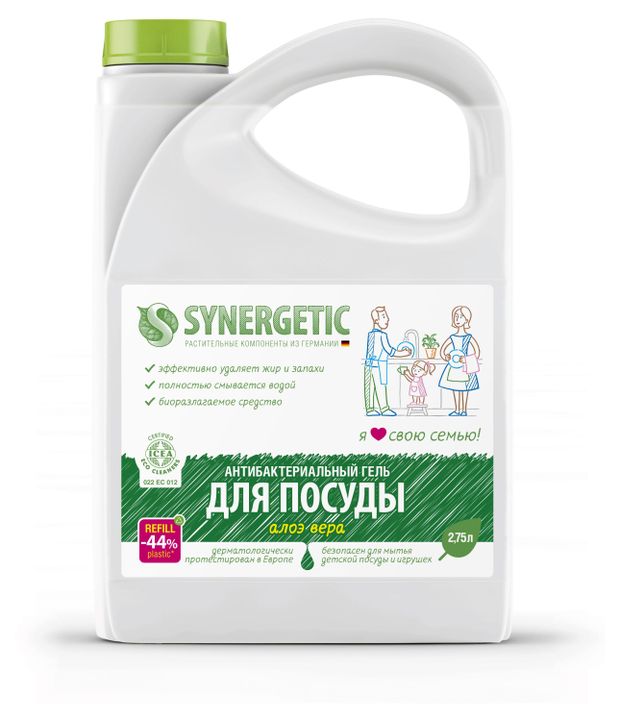 

Гель для мытья посуды Synergetic Алоэ 2750 мл