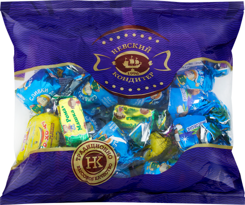 

Набор конфет Невский кондитер со вкусом йогурта, кокоса, сгущенного молока, соленой карамели, ассорти 500 г