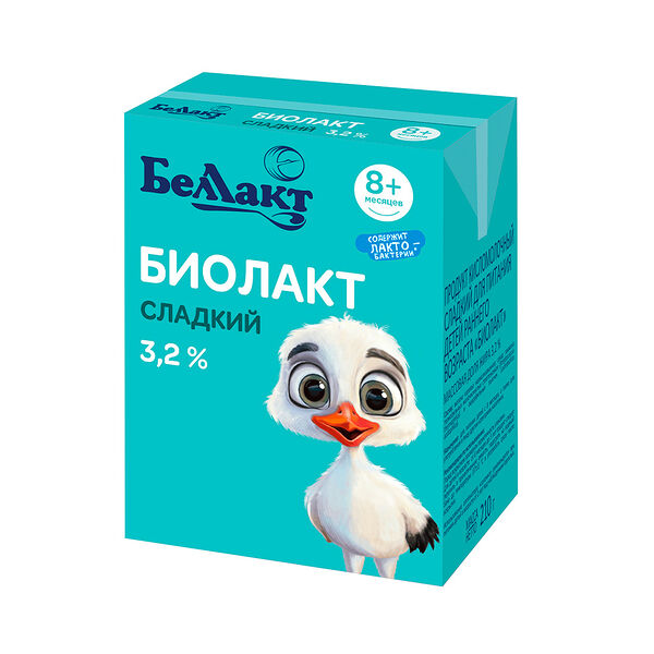 Продукт к/м сл д/питания детей раннего возраста Биолакт 3,2% 210г