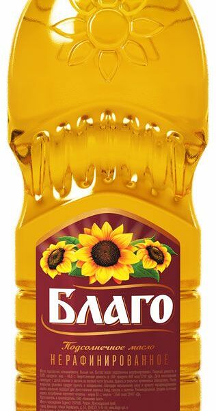 Масло Благо Подсолнечное нерафинированное 650 мл
