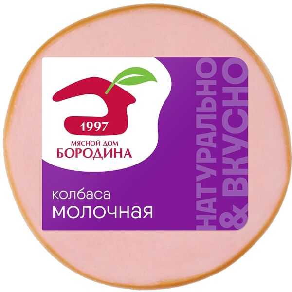 Колбаса Мясной дом Бородина молочная вареная 400г
