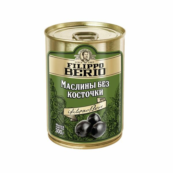Маслины Filippo Berio без косточки 300гр