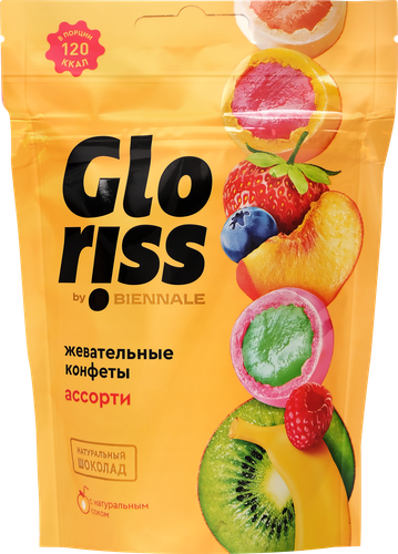 

Конфеты жевательные Gloriss Jefrutto Ассорти в белом шоколаде 75 г