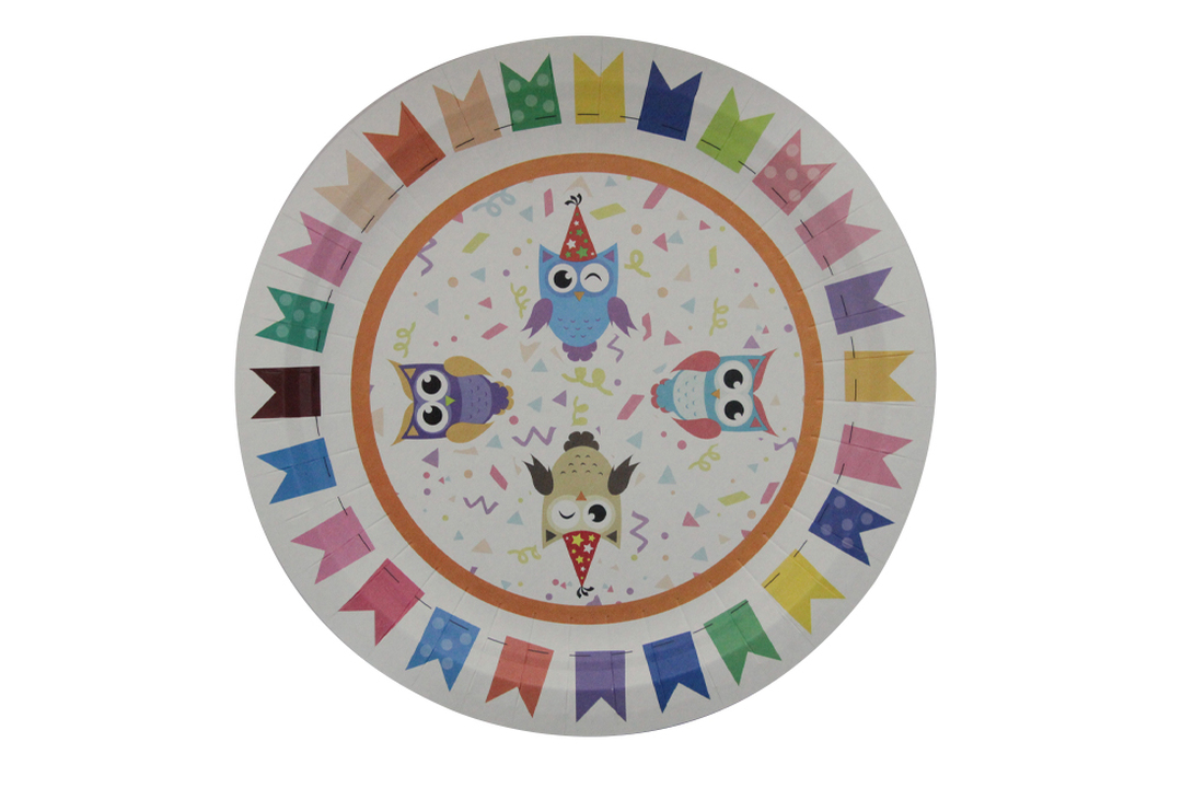 

Тарелки Хамелеон Совушки из картона 23 см 6 шт