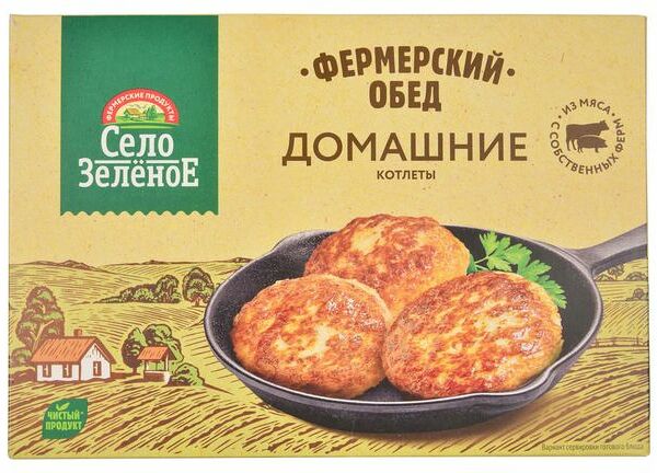 Котлеты Село Зеленое Домашние свино-говяжьи 500 г