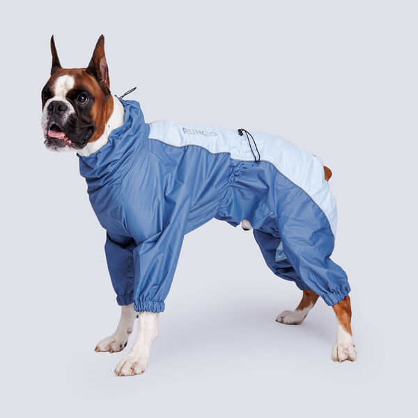 Дождевик с мембраной для стаффорд терьера, 53х65х52 см, голубой горизонт (мальчик)