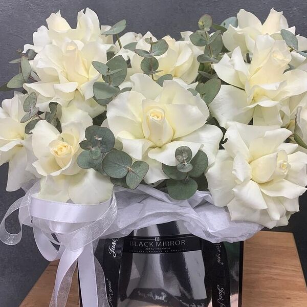 Воздушная коробочка с Французской розой