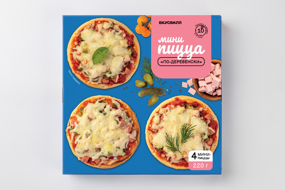 

Пицца мини ВкусВилл По-деревенски, замороженная 220 г
