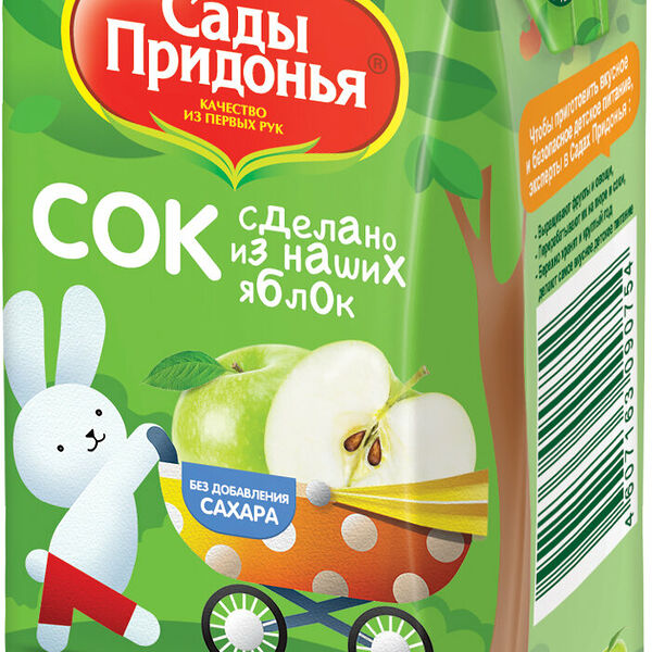Сок Сады Придонья яблоко прямого отжима 125 мл