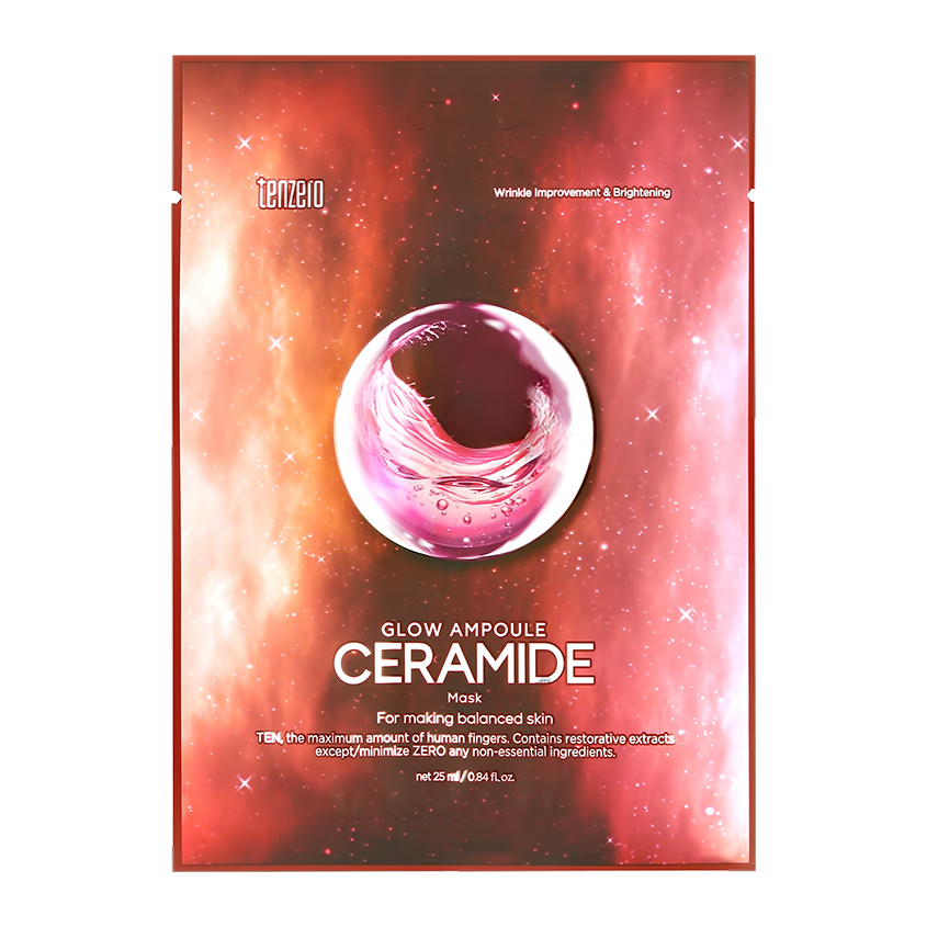 

Маска для лица Tenzero Glow Ampoule с церамидами, 25 мл