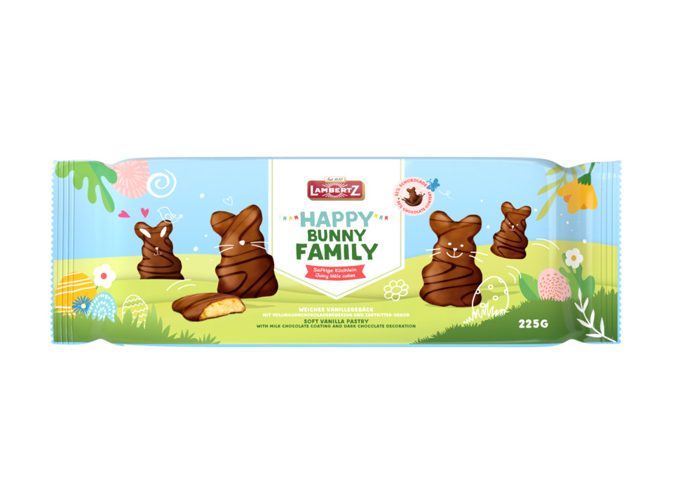 

Пирожное бисквитное Lambertz Happy Bunny Family 225 г