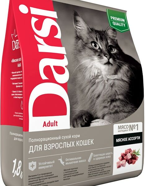 Сухой корм для кошек Darsi Adult Мясное ассорти 1.8кг