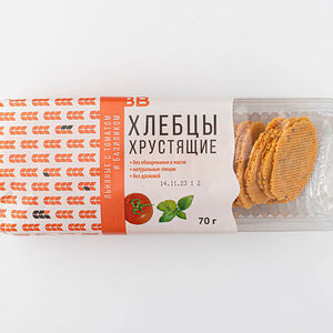 Хлебцы льняные с томатом и базиликом