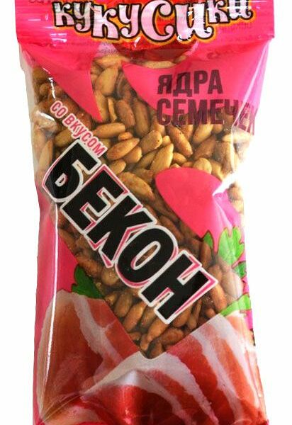 Семечки ядра подсолнечника Кукусики жареные очищенные со вкусом бекона