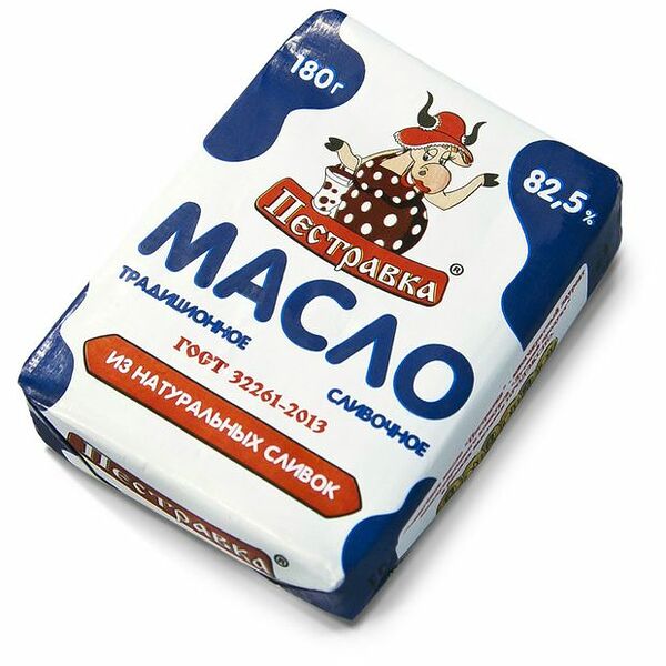 Масло сливочное Пестравка традиционное 82.5%, 180г