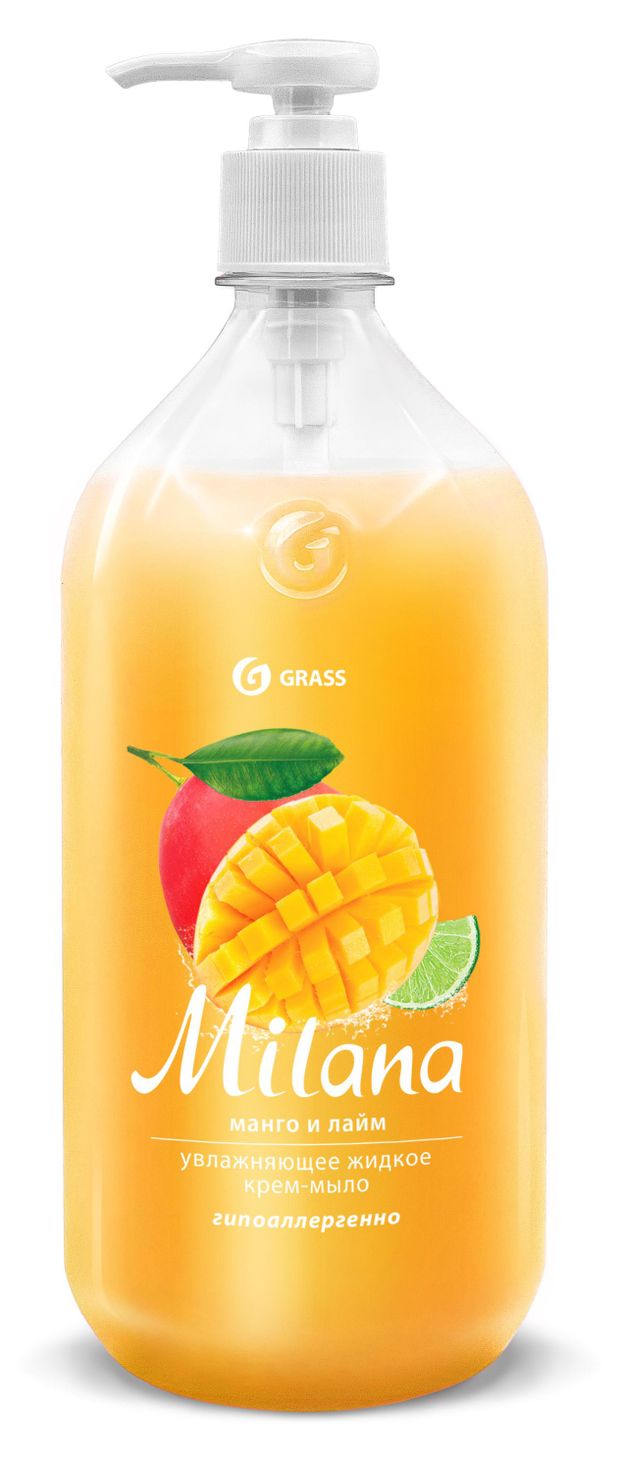 

Мыло жидкое Grass Milana Манго и лайм 1000 мл