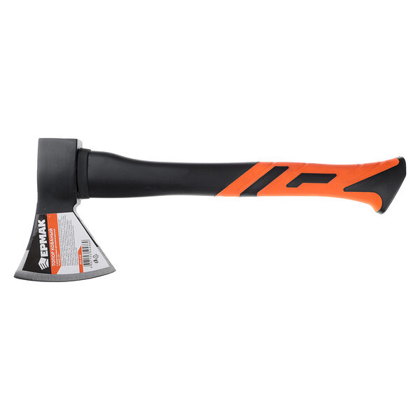 Ермак топор кованый с фиберглассовой двухкомпонентной ручкой 600г