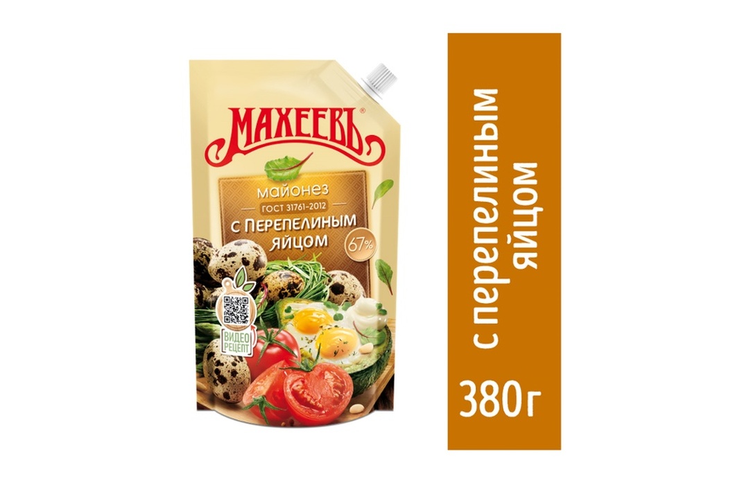 

Майонез Махеевъ с перепелиным яйцом 67% 380 г