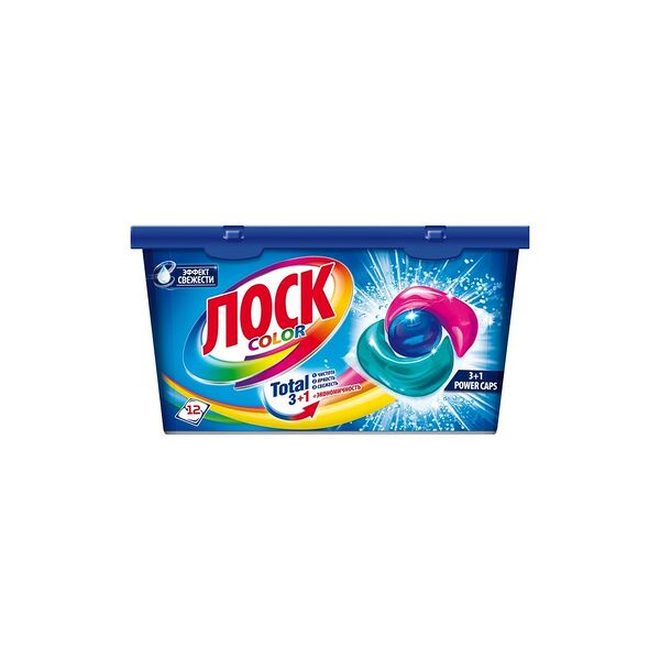 Капсулы для стирки Losk Power Caps Color, 12 шт