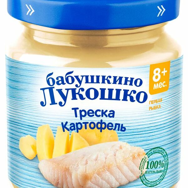 Пюре Бабушкино Лукошко Треска Картофель 100 г