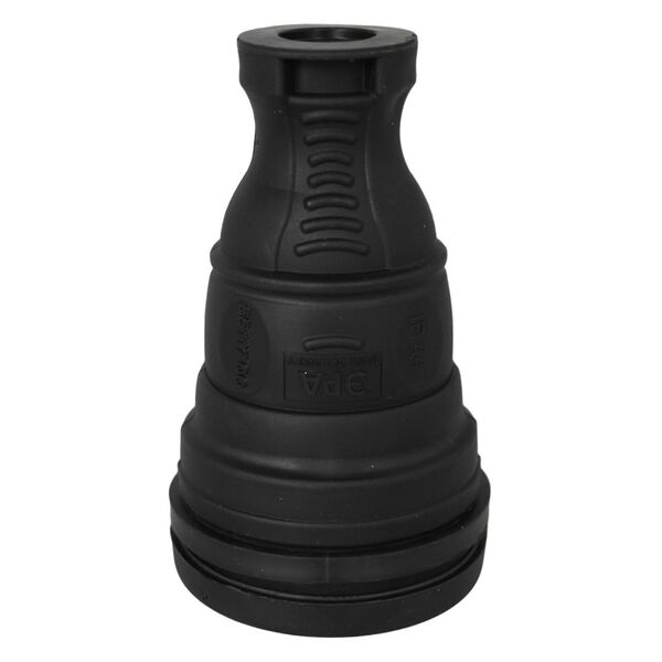 Розетка прямая ЭРА R8-B-IP44, c заземлением, 16 A, IP44, черная, каучук