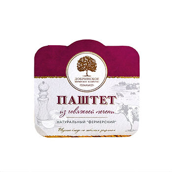 Паштет Добринское фермерское хозяйство фермерский натуральный из говяжьей печени