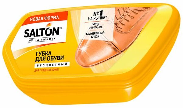 Губка для обуви Salton из гладкой кожи, бесцветная, 1 шт.