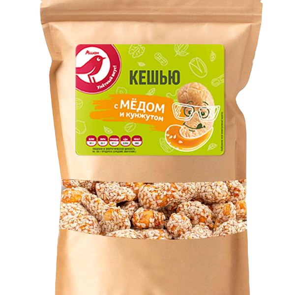Кешью Ашан Красная птица с медом и кунжутом, 150г