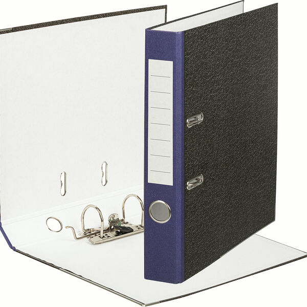 Папка-регистратор Attache Economy 50 мм мрамор с синим кор,мет.уг,бум/бум