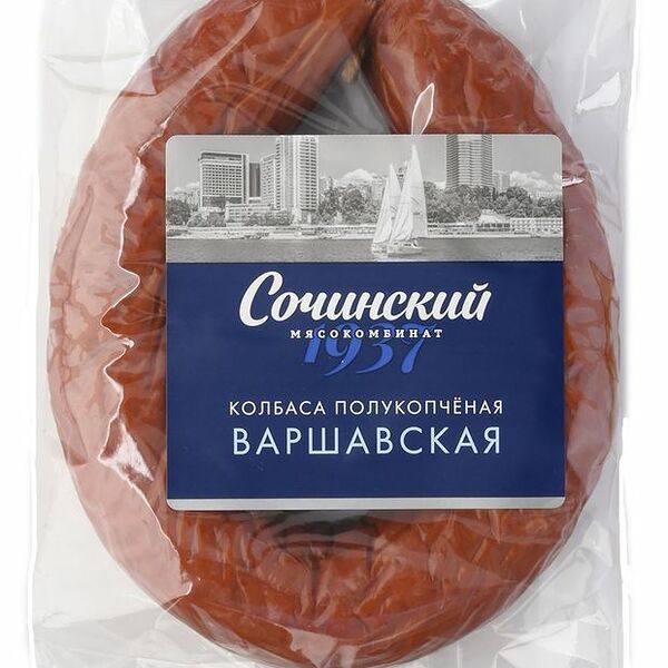 Колбаса МК Сочинский Варшавская полукопченая вес 