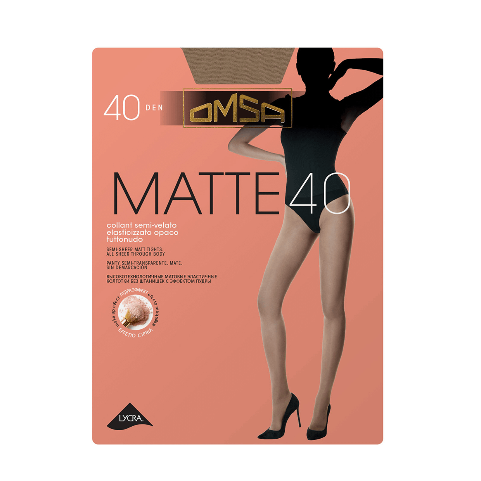 

Колготки женские OMSA Oms Matte 40 den, caramello, размер 2