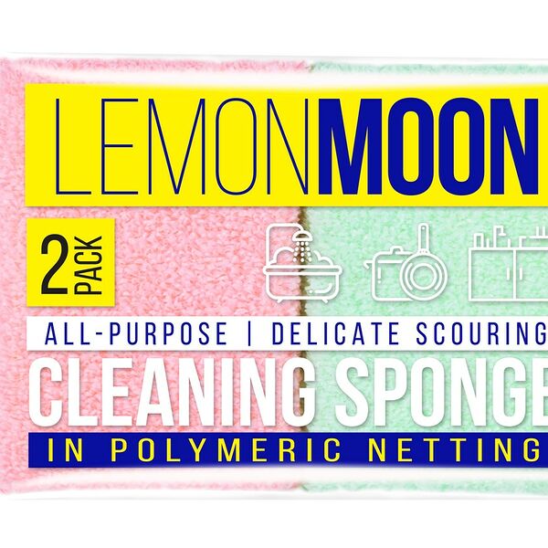 Губка Lemon Moon для посуды в оплетке 12 х 8 см, 2 шт